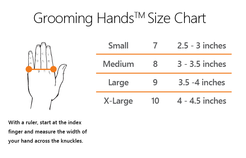 Hands On Grooming Gloves Size Chart